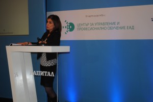 Г-жа Милена Христова по време на Конференция "Образование за бъдещето"